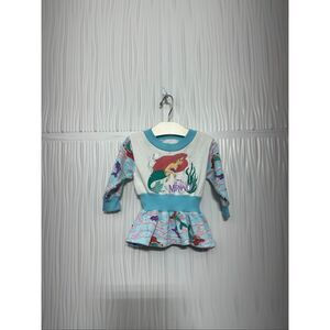 Vintage Disney 1990’s Little Mermaid Crew Neck Sweatshirt Dress - Made in USA -